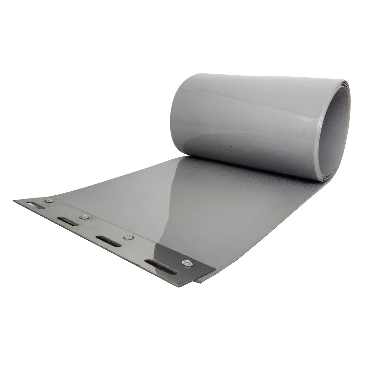 TIRA DE PVC CINZA OPACO - C/ PENDURAL - 2mm X 20cm X 2,10mt + trilho de 15cm
