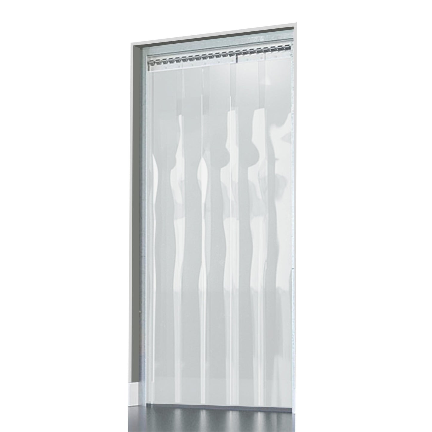 CORTINA DE PVC STD BRANCO OPACO - LARG. 1,20 X ALT. 2,10 - LADO A LADO - D5 Comércio