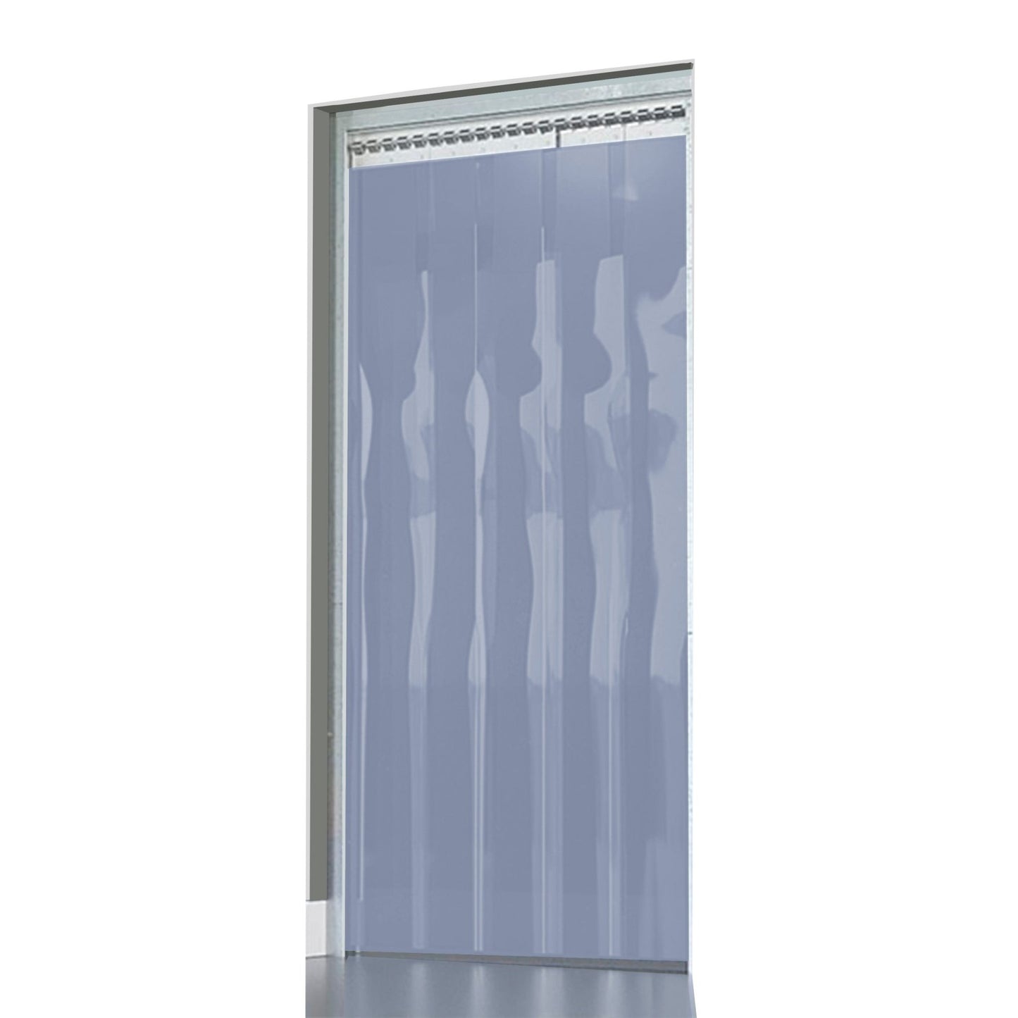CORTINA DE PVC STD CINZA OPACO - LARG. 0,90 X ALT. 2,10 - LADO A LADO - D5 Comércio
