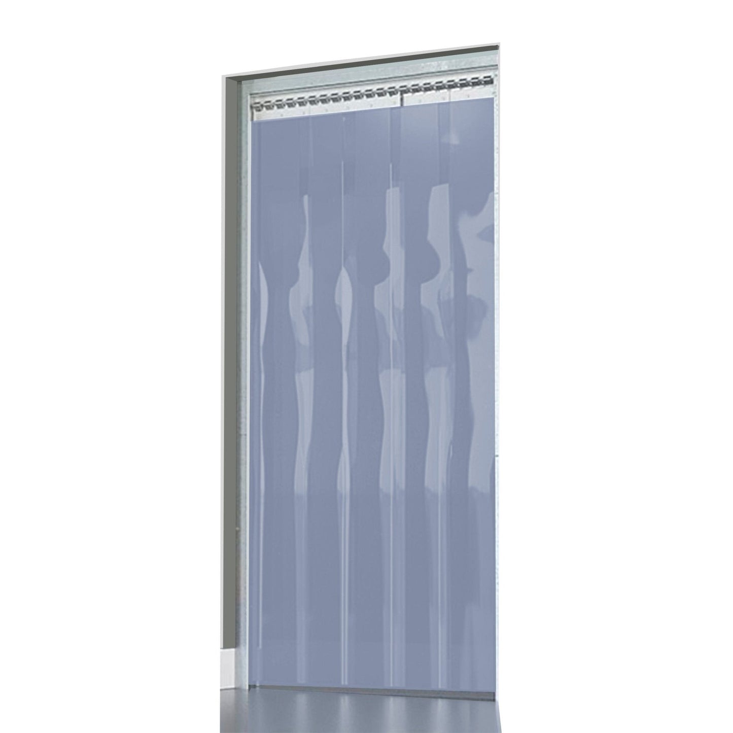 CORTINA DE PVC STD CINZA OPACO - LARG. 1,50 X ALT. 2,10 - COM SOBREPOSIÇÃO - D5 Comércio