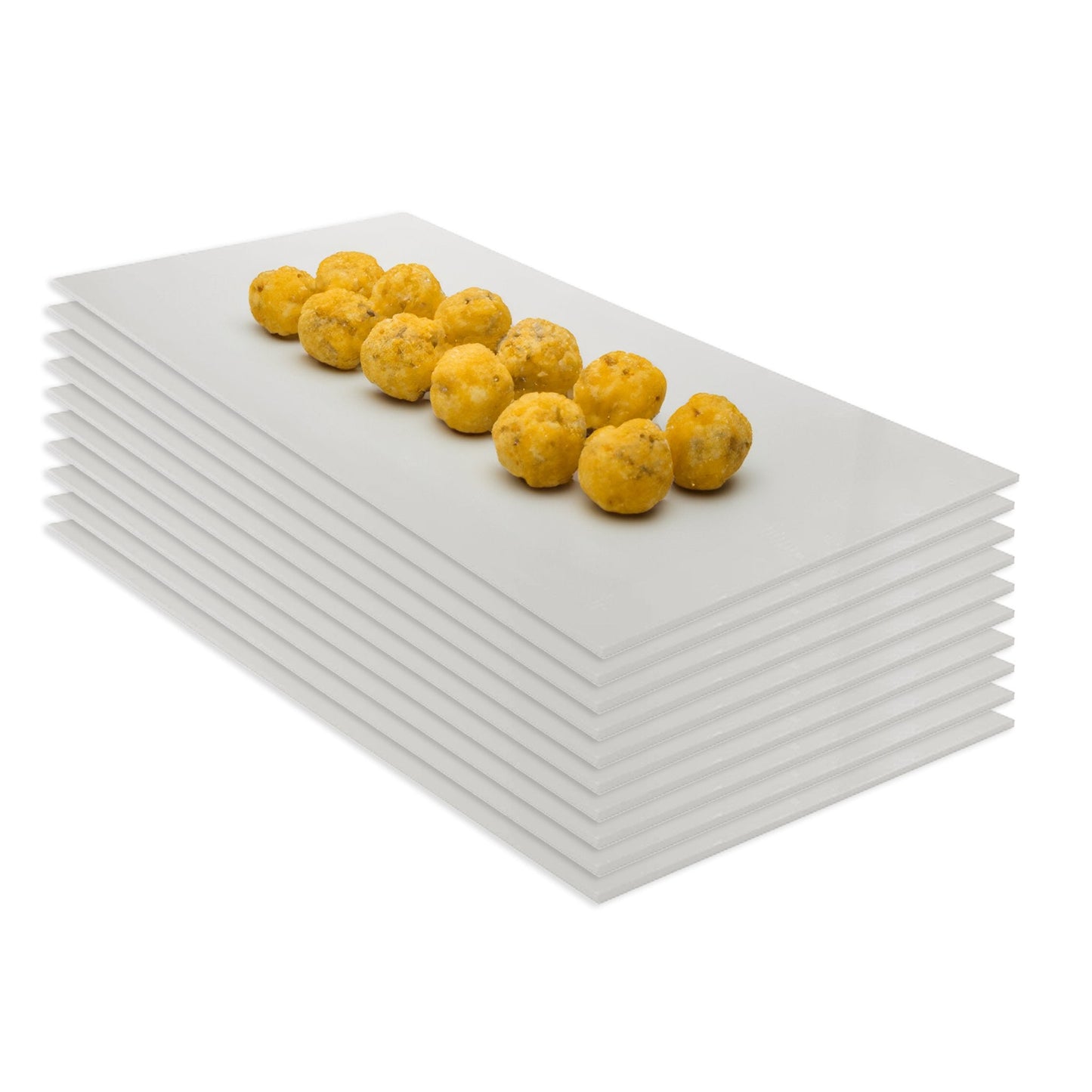 KIT DE 10 BANDEJAS P/ PÃO DE QUEIJO BRANCO - 6mm X 40cm X 60cm - D5 Comércio