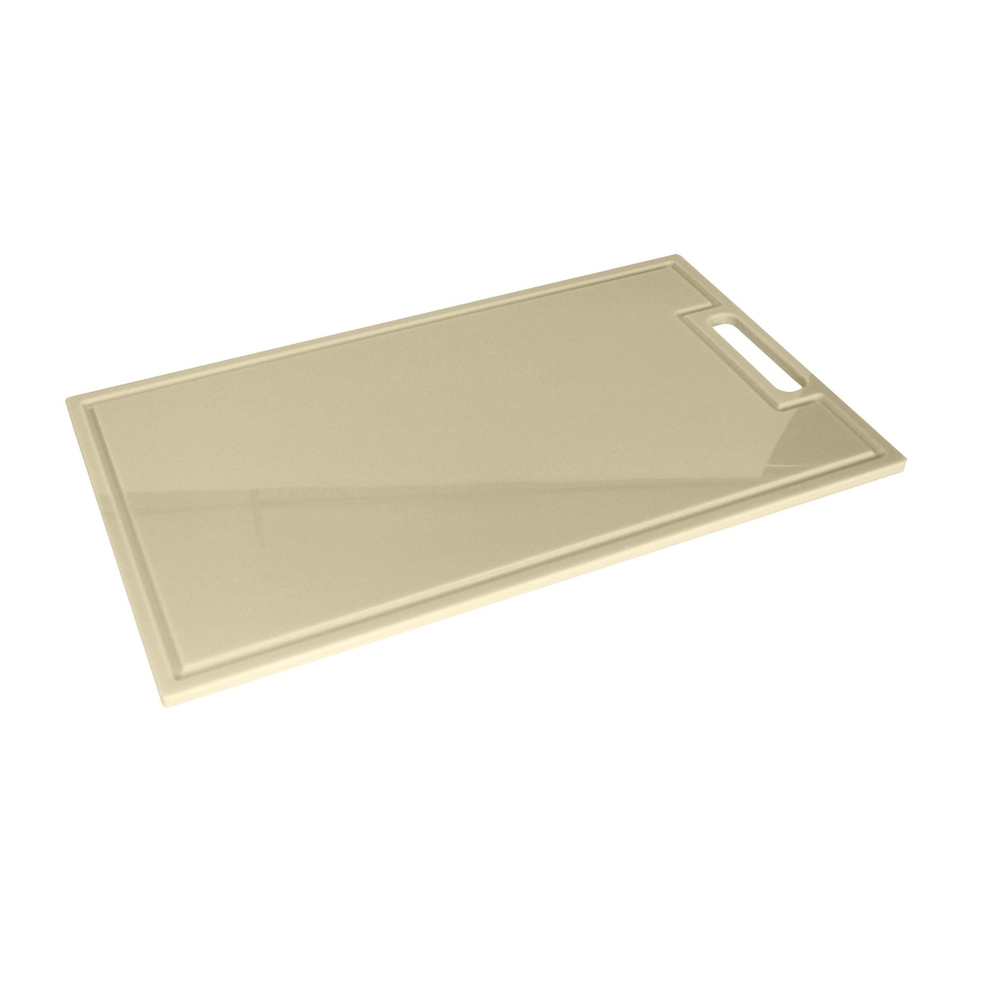 TÁBUA DE CORTE GOURMET BEGE - 10mm X 30cm X 50cm - D5 Comércio