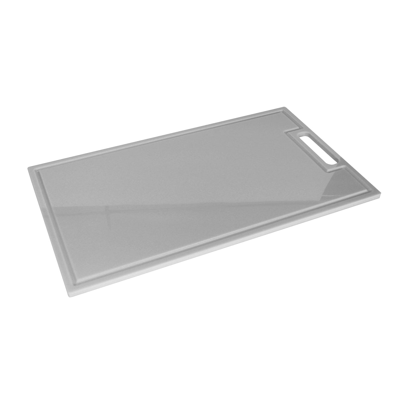 TÁBUA DE CORTE GOURMET BRANCO - 10mm X 30cm X 50cm - D5 Comércio