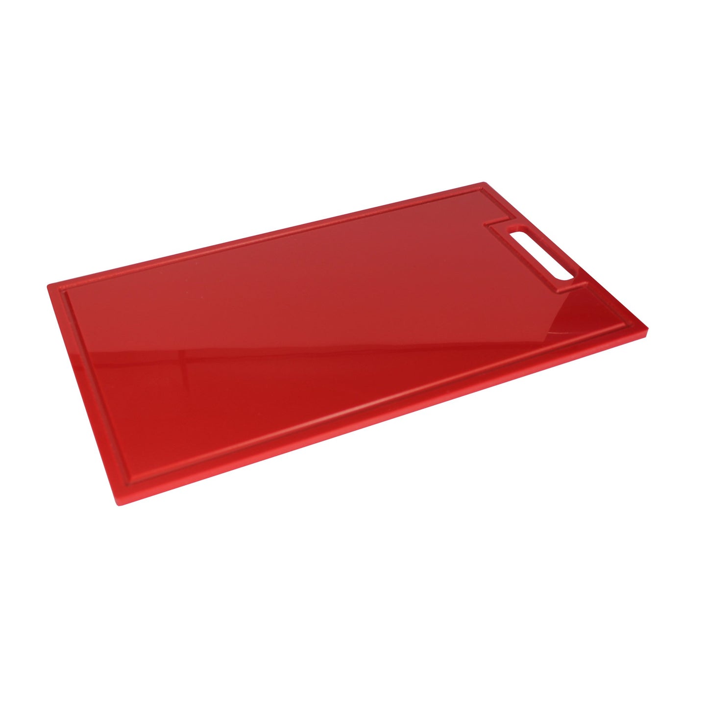 TÁBUA DE CORTE GOURMET VERMELHO - 10mm X 30cm X 50cm - D5 Comércio