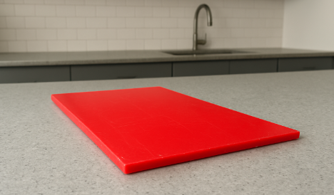 TÁBUA DE CORTE LISA VERMELHO - 10mm X 30cm X 50cm