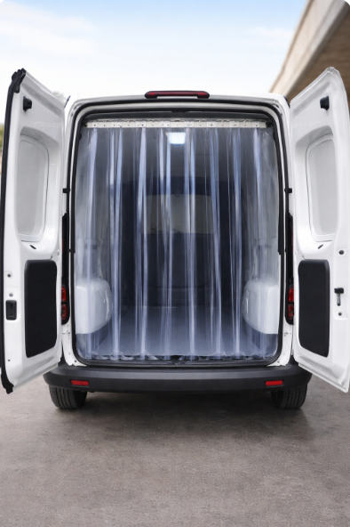 CORTINA PVC CRISTAL P/ FIORINO - LARG. 1,20 X ALT. 1,30
