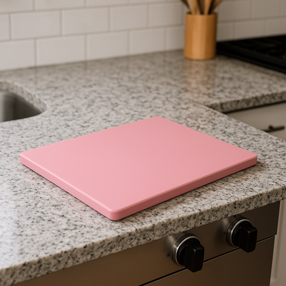 Tábua Pequena Para Corte Rosa Cozinha Confeitaria De Polietileno Lisa 7mm x 20x30cm
