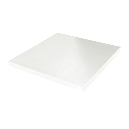 TÁBUA DE CORTE LISA BRANCO - 20mm X 30cm X 30cm - D5 Comércio